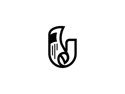 U News Paper Logo brand branding illustration logo logos news newspaper u
