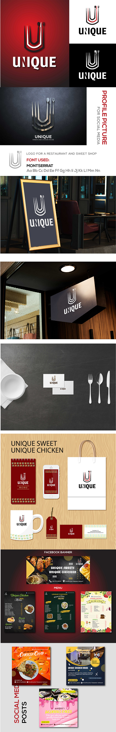 Full Branding Project for a Restaurant branding des graphic design logo post vector