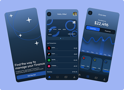 Finance Management Mobile App ui