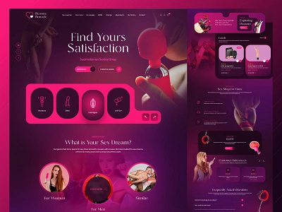 Pleasure Pinnacle, Sex Toy Shop Landing Page e commerce e commerce landing page ecommerce hero banner landing page sex toy sex toy ecommerce sex toy shop sex toy shop landing page sexy color ui ui uiux