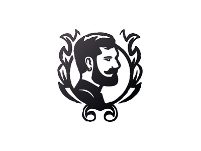 Bearded Man Vintage Emblem Logo barber barbershop beard bearded buy cut emblem logo logos logotype man sale sales shop vintage