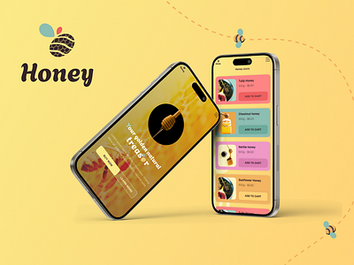 Product design - Honey app branding mobile product design ui ux