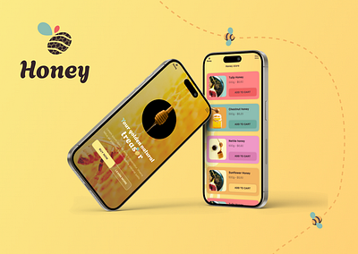 Product design - Honey app branding mobile product design ui ux