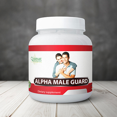 Herbal Product Label Design (Alpha Male Guard) product presentation