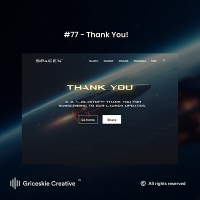 Daily Ui 77 - Thank You