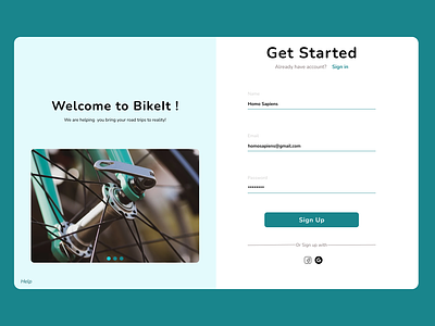 Homepage bike challenge figma homebage ui