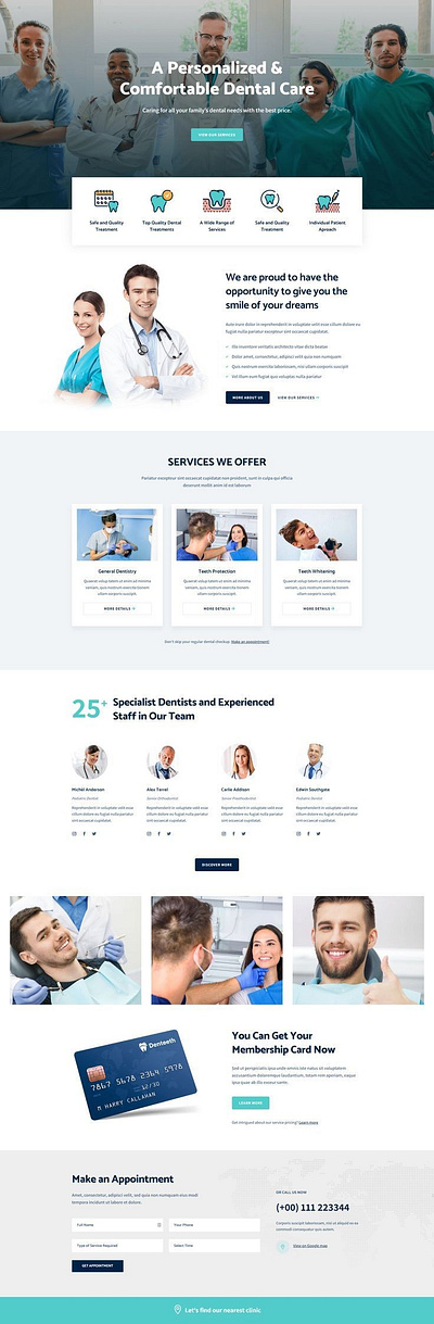 Website For Dental Care Clinics Based In Washington, USA business website consulting website dental clinic dentists design logo design typography uk usa web design web designer web developer web development