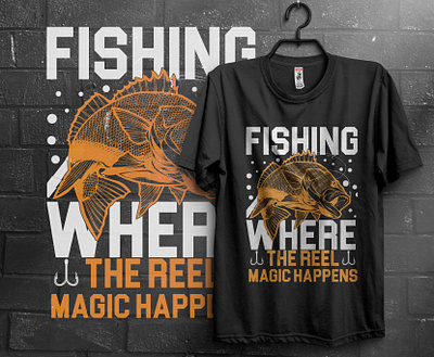 Fishing T-shirt Design design fishing graphic design illustration logo motivational outdoor t shirt design typography vector t shirt design