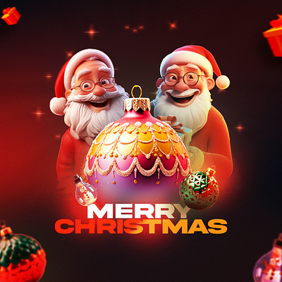 Merry Christmas ads & Poster Design branding christmas christmas ads illustration merry christmas poster design social social media post typography