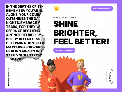 Mental health wellness website 3d 3d illustration website 3d website banner design branding clean website design easy design for website illustration logo mental health mental health website typography ui ux website banner design website design website design for mental health wellness website wellness website design banner