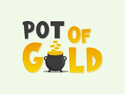 Pot Of Gold Design Vector company design graphic design logo logo design logotype minimalist modern pot of gold wordmark