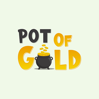 Pot Of Gold Design Vector company design graphic design logo logo design logotype minimalist modern pot of gold wordmark