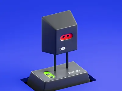 Do not press Enter 3d 3d animation animation blender design designer illustration keyboard motion design motion graphics visual design