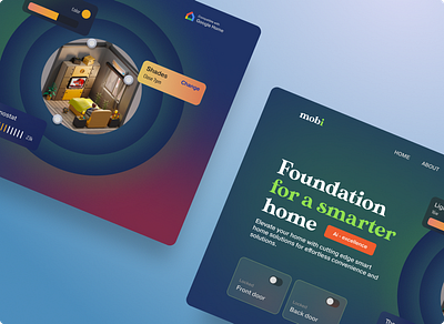 Mobi Smart Home - Landing design graphic design landing page ui web web design