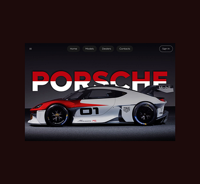 Porsche website design practice car graphic design modern porsche prooductdesign titlepage ui uiux ux webdesign webdesigner website