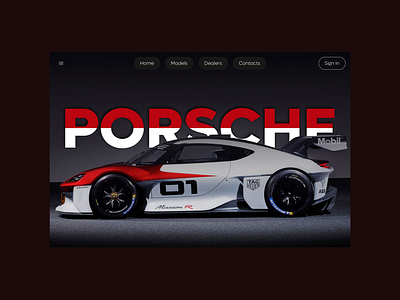Porsche website design practice car graphic design modern porsche prooductdesign titlepage ui uiux ux webdesign webdesigner website