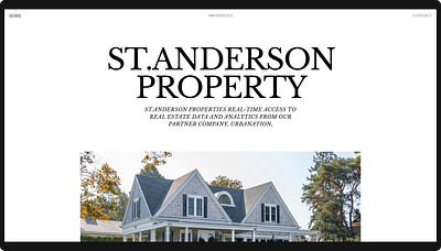 St.Anderson Properties typography ui design website design