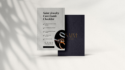 Saint Jewelry brand design branding card design graphic design jewelry logo logo design luxury brand packaging print design typography
