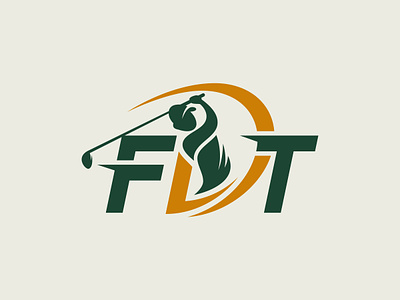 FDT Golf Tournament best golf logo creative d golf f golf flat golf golf sports golf stick golf team golf tournament green human inital letter mark logo mark sports logo stick golf t golf top golf logo tournament