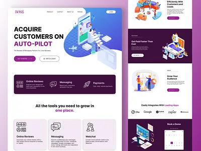 BOSS Enterprise: Reviews, Messaging, Payments Platform automation business growth crm integration customer engagement design systems interaction design landing page messaging platform online payments prototyping responsive design reviews management uiux design user experience (ux) user interface design