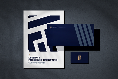 Lawyer materials - Guilherme Pedrozo advogacia advogado blue brand branding gray identity visual law lawing logo logotype materials paper