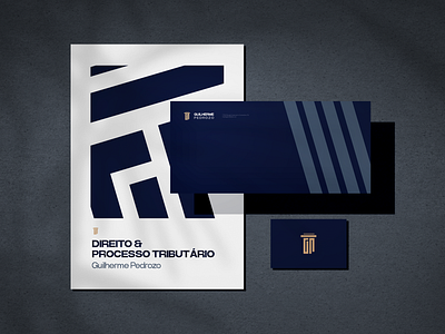 Lawyer materials - Guilherme Pedrozo advogacia advogado blue brand branding gray identity visual law lawing logo logotype materials paper