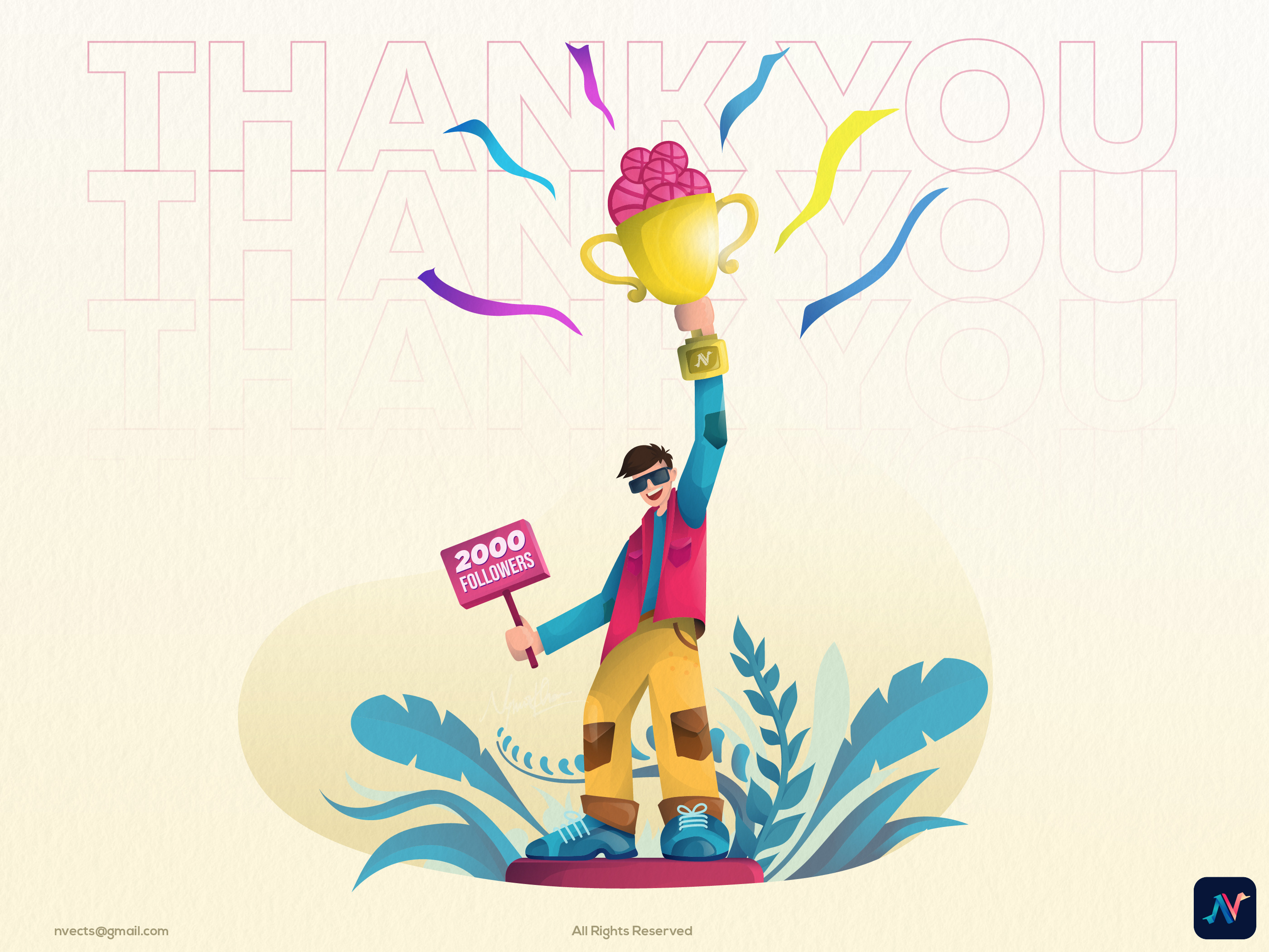 Thank you my 2000+ Followers design illustration illustration art illustrations illustrator vector illustration vectorart