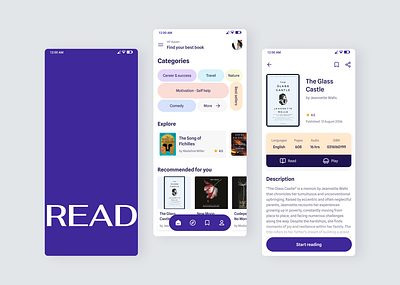 Concept of Book Reading app appui bookreading design graphic design mobile ui mobileapp mobileappui mobilemockup ui uiux uiuxdesign user interface ux ux design