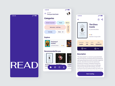 Concept of Book Reading app appui bookreading design graphic design mobile ui mobileapp mobileappui mobilemockup ui uiux uiuxdesign user interface ux ux design