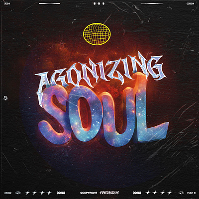 Agonizing Soul Poster Design album collection cover design effect graphic design illustration instagram music poster posters shape shapes soul space spotify text typography vector y2k