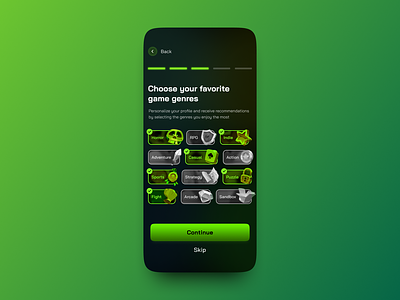 Checkboxes - Daily UI Challenge #32 challenge checkbox dailyui design game games gaming green hype4 mobile ui ui design