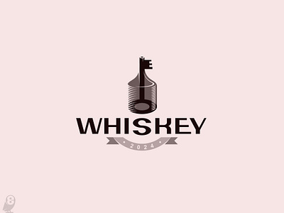 WHISKEY key logo logotype surrealism whiskey