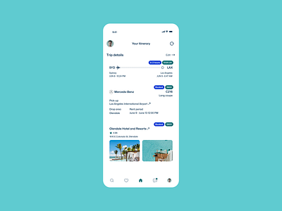 Travel Management App Design @ Flagship app design booking app figma hotel booking mobile mobile app travel travel app trip planning ui uiux ux