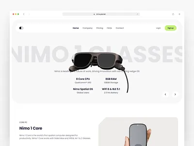 NIMO Planet - AR VR Website Redesign | DoraDsn | 2-30 arvr website branding case study design dora design figma figma design graphic design itsrehanraihan landing page opacityauthor product landing page redesig ui ux website redesign