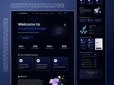 Crypto Landing Page crypto landing page ui uiux ux website