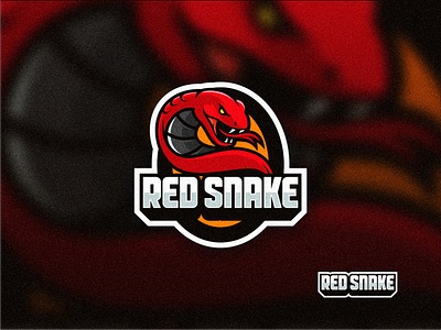 Red snake mascot logo design. animal art brand design esport gamer icon logo logotype mascot media raptile snake vector viper
