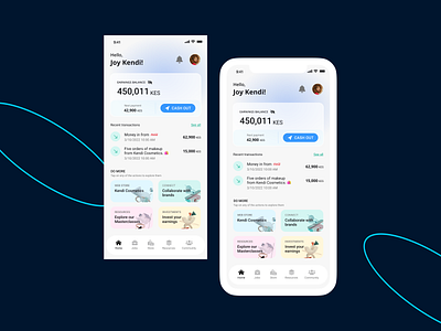 Dashboard: Creator app creator dashboard design fintech home influencer influencer marketing mobile ui ui design ux wallet