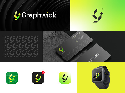 Graphwick - Brand Identity brandidentity branding businesslogo creativelogo glettermark greenlogo lettermark logo logodesign logoinspiration minimalist techlogo wordmark