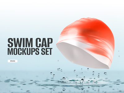 Swim Cap Mockups Set champion