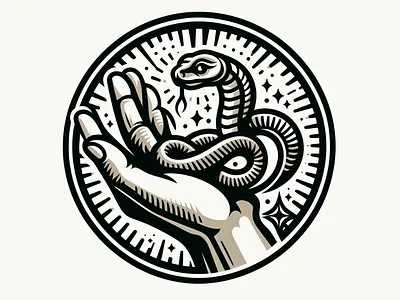 Snake on Hand logo brand branding design graphic design illustration logo logo design
