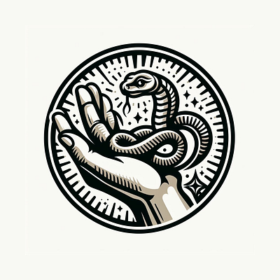 Snake on Hand logo brand branding design graphic design illustration logo logo design