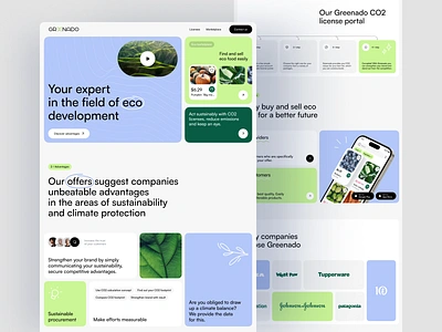 Greenado landing page design branding bright creative design designstudio graphic design illustration interface logo organic productdesign simple ui uidesign ux webdesign