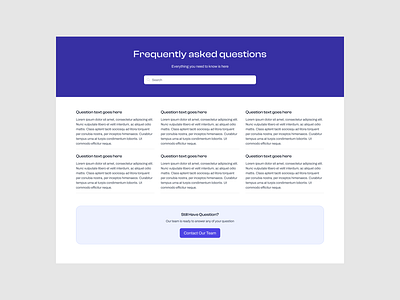 Design Exploration - FAQ block design faq layout design section design ui