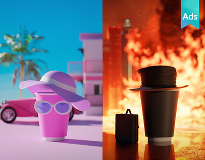 Mood 2 Movie | Hotpack 3d barbie blender brand awareness cinematic creative ad creative poster digital ad food packaging graphic design hollywood movie poster oppenheimer paper cups social media post social media poster