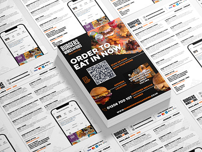 Burgers, Wings and Ribs Flyers Design creative design flyer flyer design graphic design modern design restaurant
