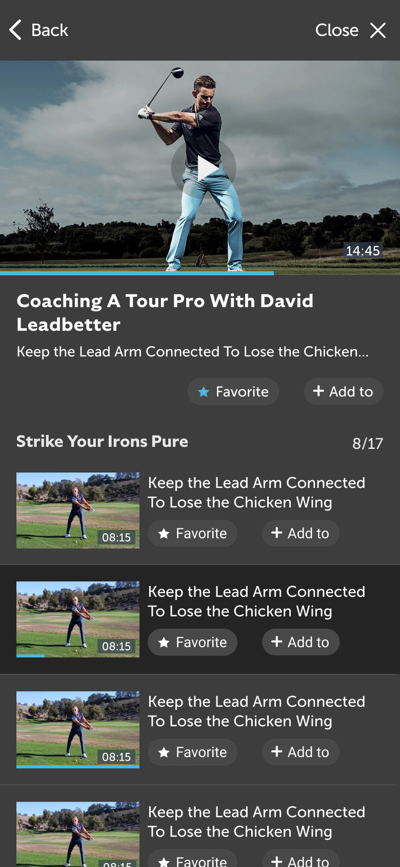 MMG/Mobile app app dark golf ios mmg ui ux