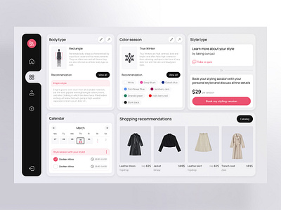 Web App | Your personal stylist app catalog dashboard design figma graphic design icon logo online photoshop session shopping style ui ux web