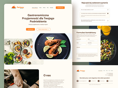 Website design. Landing page for the catering company branding catering delivery figma food landing landingpage ui ux webdesign