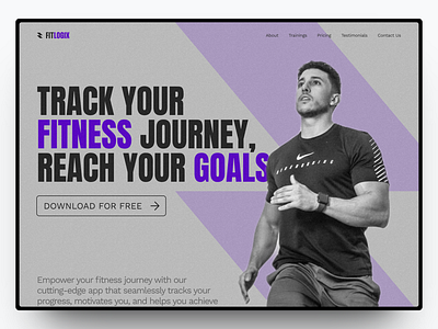 Fitlogix - Fitness Tracking App Website branding design fitness graphic design landing page saas tracking ui web design website
