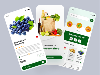 Mobile - Grocery App UI Design healthyeating ui